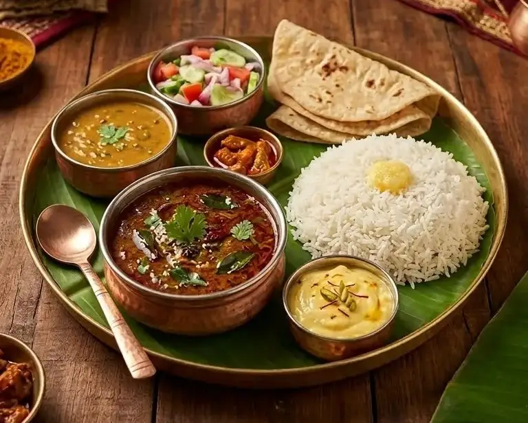 आजचे स्पेशल - कटाची आमटी भात थाळी